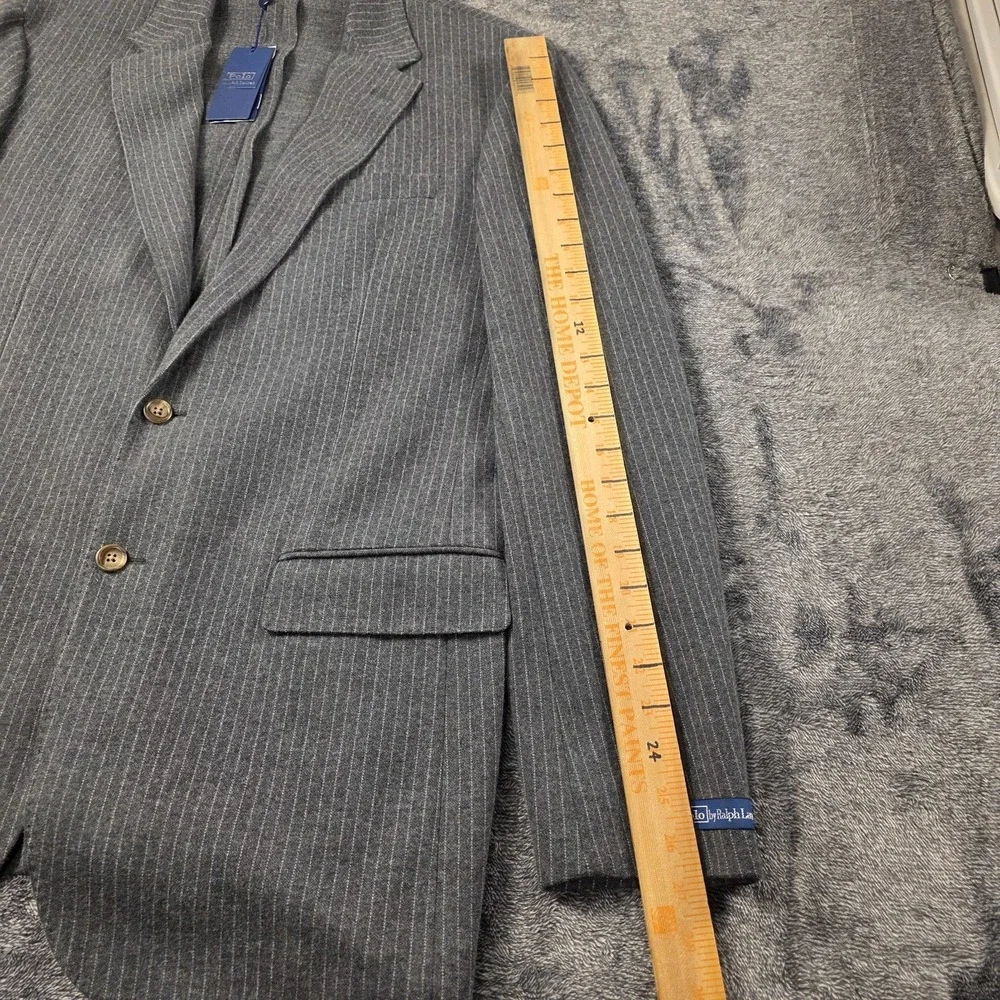 Polo Ralph Lauren Kent Soft Pinstripe Knit Suit Jacket Men‎ 44L $800